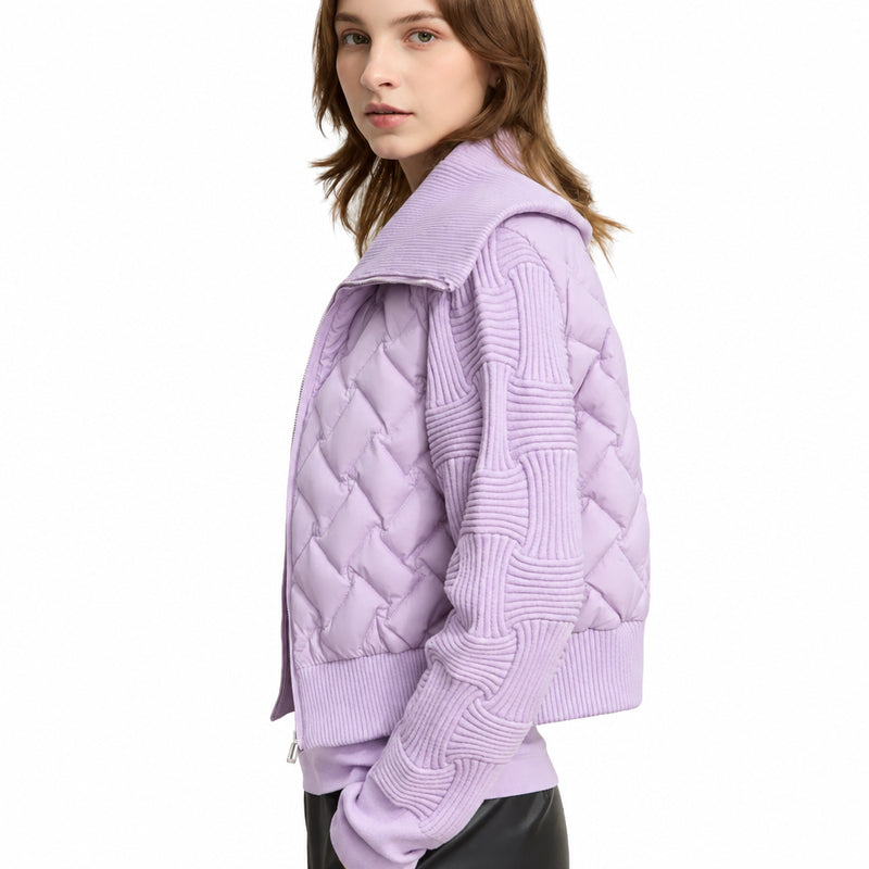 Minimalist Cropped Down Jacket - Winter Warm Lapel Coat