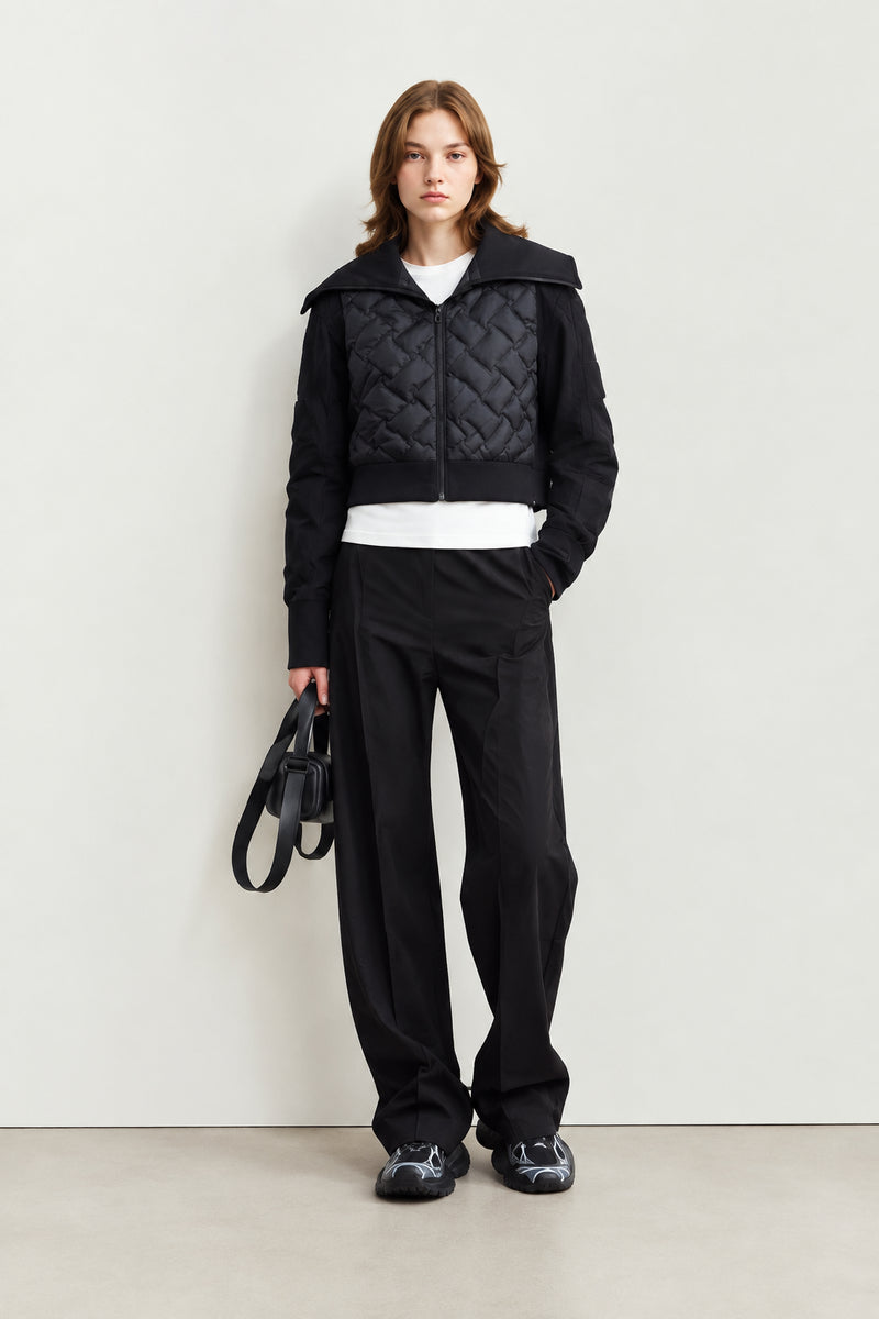 Minimalist Cropped Down Jacket - Winter Warm Lapel Coat