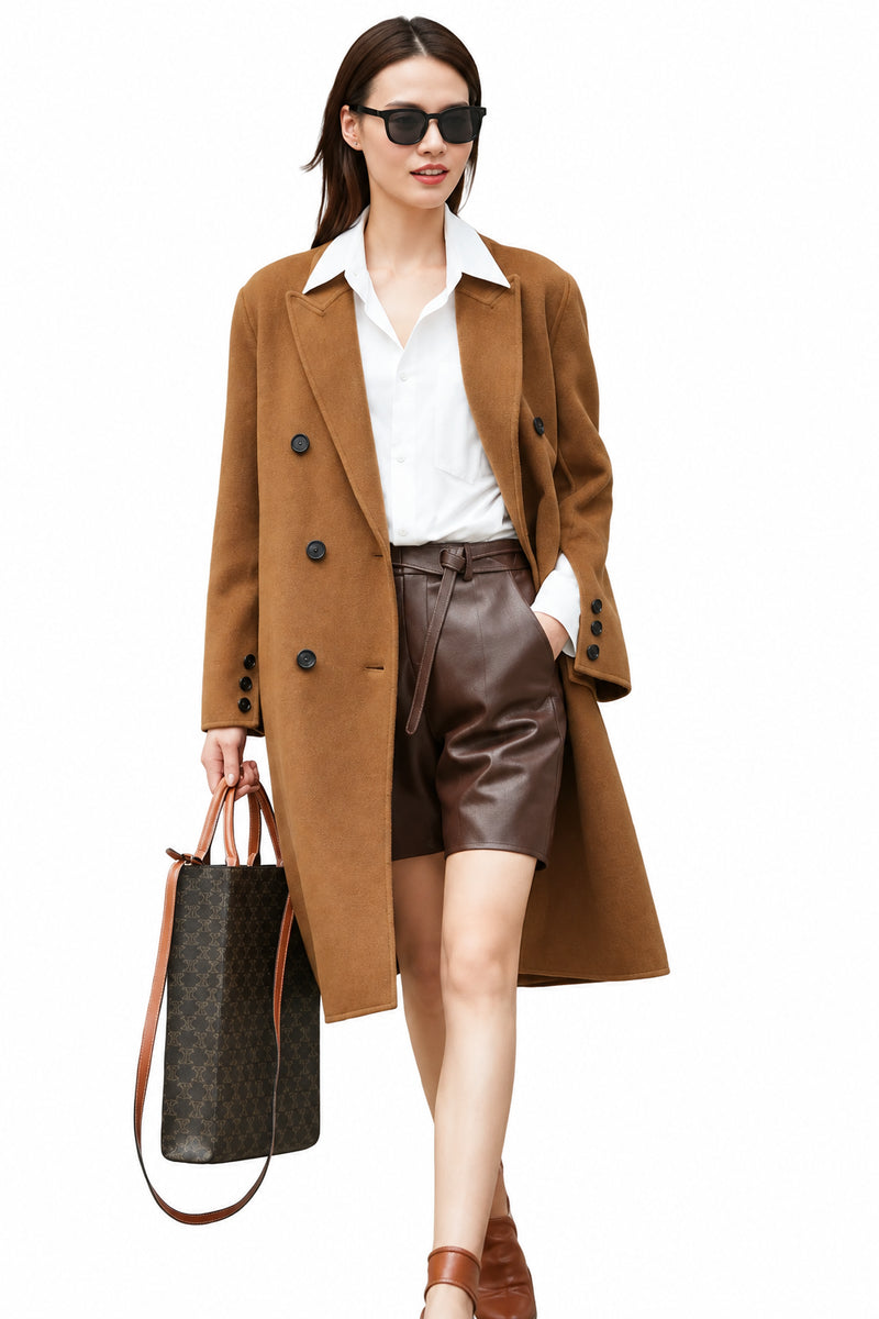 100% Wool Double-Sided Coat - Minimalist Winter Office Jacket