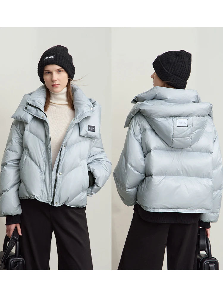 Women's Hooded Down Coat | Minimalist Winter Outerwear